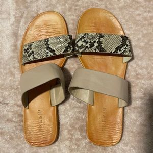 Snake print sandals